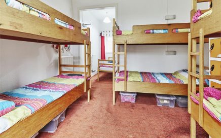 There are four bunk rooms in Earby Hostel that sleep 7, 6, 6 and 2.