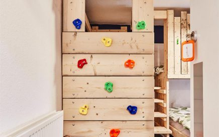 The family room at Earby Hostel with treehouse style bunkbeds is always a smash hit with children and adults alike.